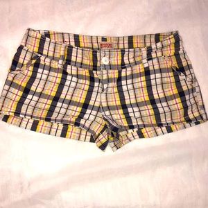 Plaid super short shorts size 5